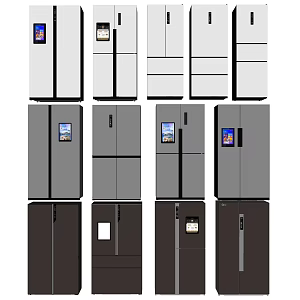 Modern refrigerator 3d model