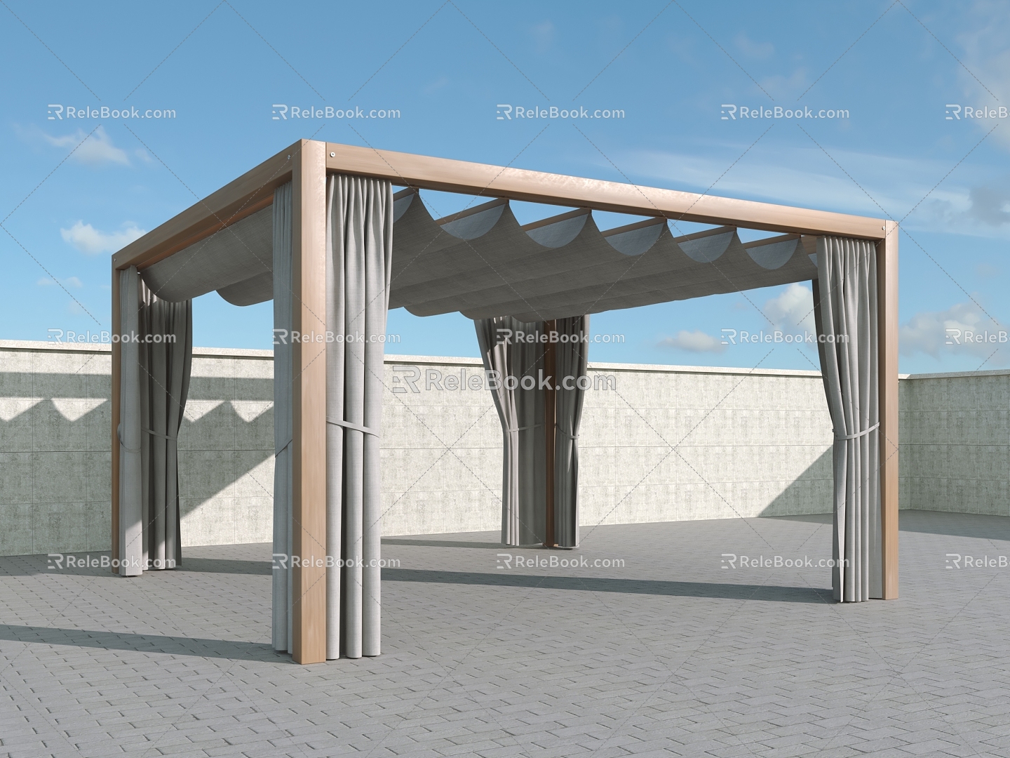 gazebo pergola 3d model