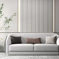 New Chinese-style double sofa 3d model