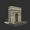 Garden Landscape With Detailed Ornate Architectural Structure And Lush Surrounding Plants