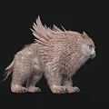 Mythical Feathered Flying Creature With Brown Wings And Sharp Claws On Dark Background 3d model