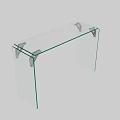 Modern Glass Side Table With Transparent Top And Minimalist Sleek Design