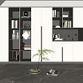 Modern bookcase 3d model