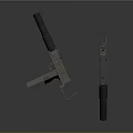 Tactical Modern Metal Submachine Guns With Detachable Barrel And Folding Stock