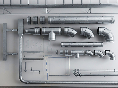 Modern Pipe Fittings model