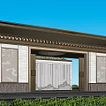 New Chinese Gate Entrance Gate 3d model