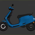 Blue Electric Motorcycle With Sleek Modern Design Black Seat And Headlight