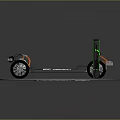 Electric Vehicle Chassis Display Model With Battery Motor Wheels And Green Tech