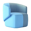 Light Gray Velvet Leisure Chair With Modern Rounded Armrests And Comfortable Design