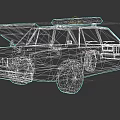 Rear View Of Traffic Division Police Car With Open Trunk And Markings