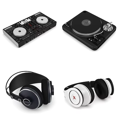 Modern headphones 3d model Modern headphones 3d model