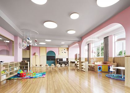 Modern Kindergarten Classroom 3d model