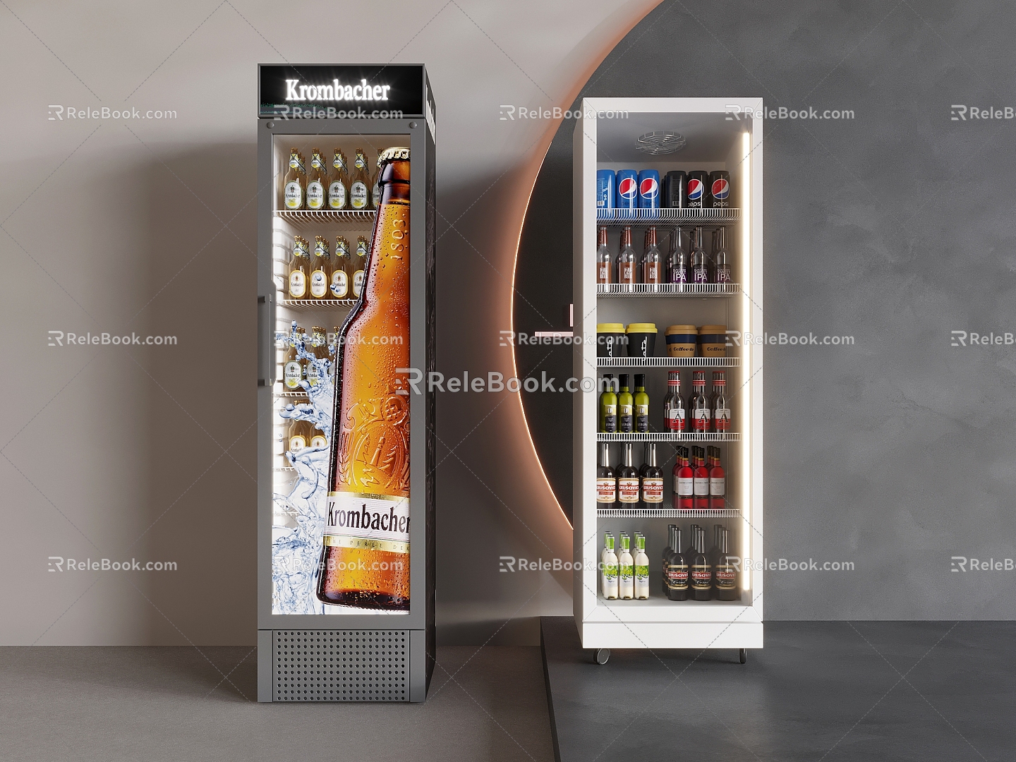 Modern Freezer Freezer Cabinet Beverage Cabinet Freezer Cabinet 3d model