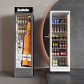 Modern Freezer Freezer Cabinet Beverage Cabinet Freezer Cabinet 3d model