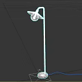 Black Floor Lamp With Slim Metal Stand White Shade And Round Base