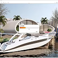 Modern Homestay Building Waterfront Homestay Cottage Holiday Cottage 3d model