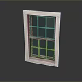 Vintage Wooden Window With Glass Panels And Decorative Frame For Home Decor