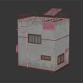 Family Restaurant Building Exterior With Two Story Structure Red Signage And Windows