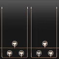 Elegant Modern Chandelier Design With Spherical Glass Bulbs And Metal Frame