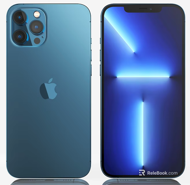 Apple iPhone Blue Smartphone With Advanced Camera System And Modern Light Design 3d model