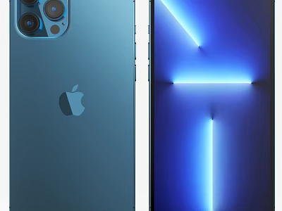 Apple iPhone Blue Smartphone With Advanced Camera System And Modern Light Design 3d model