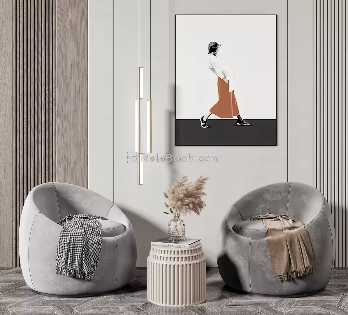Light Luxury Leisure Sofa Combination Single Sofa Side Combination 3d model