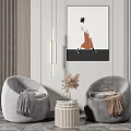Light Luxury Leisure Sofa Combination Single Sofa Side Combination 3d model