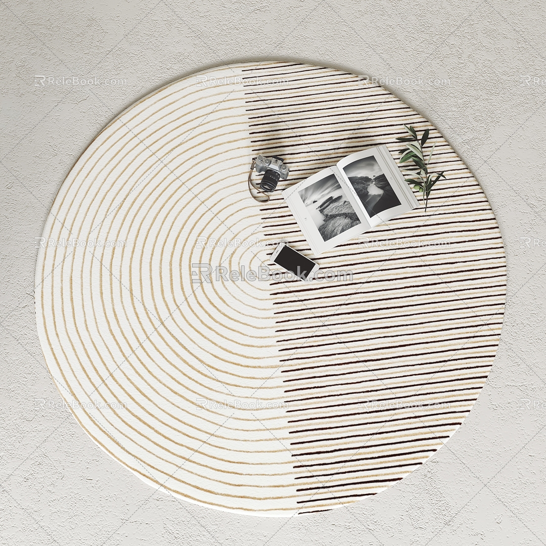 Modern Round Carpet Carpet 3d model