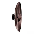 Modern Round Wall Lamp With Metallic Copper Finish And Warm Light Projection