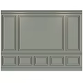 Gray Wainscoting Wall With Rectangular Panel Design For Modern Interior Decoration 3d model