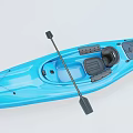 Lightweight Blue Recreational Kayak With Paddle Comfortable Seat And Storage