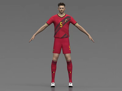 167540 Jan Feltonchen Foreign Professional Player Realistic Man Figure Belgian Football Player ma mb20141775 3d model