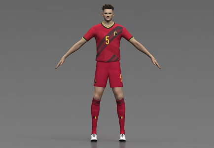 167540 Jan Feltonchen Foreign Professional Player Realistic Man Figure Belgian Football Player ma mb20141775 3d model