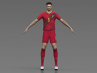 167540 Jan Feltonchen Foreign Professional Player Realistic Man Figure Belgian Football Player ma mb20141775 3d model