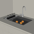 Modern vegetable sink 3d model