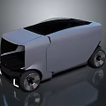 Futuristic Concept Car With Gray Body Black Roof Unique Wheels And Sleek Design