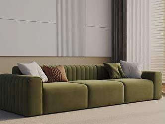 Modern three-seat sofa 3d model