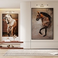 Modern Animal Painting Decorative Painting 3d model