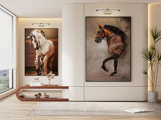 Modern Animal Painting Decorative Painting 3d model