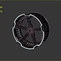 Modern Car Wheel With Stylish Black Silver Alloy Spoke Design And Reflective Finish