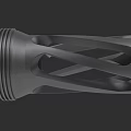 Tactical Weapon Muzzle Device With Hollow Cross Design And Precision Machined Aluminum Structure