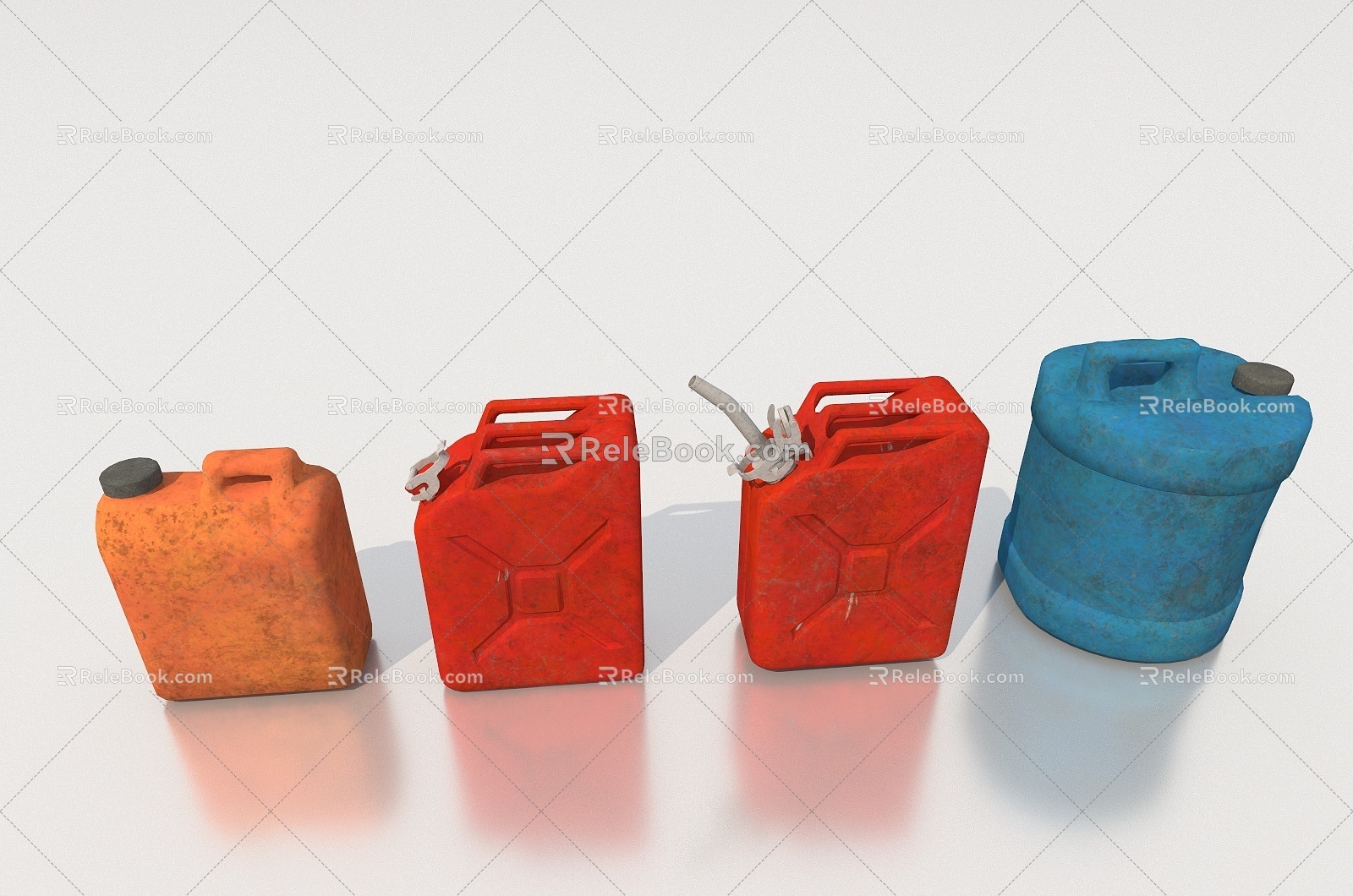 Gasoline drum refueling 3d model