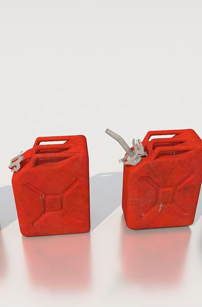 Colorful Industrial Equipment Storage Fuel Cans With Handles And Spouts For Industrial Use 3d model