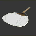 White Flat Pizza Peel Tool with Wooden Handle for Baking and Cooking