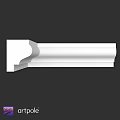 White Decorative Molding With Curved Profile For Interior Architectural Decoration