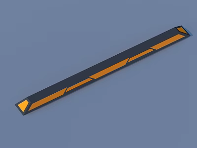 Long Strip Black And Orange Geometric Pattern Daily Life Product For Home Use 3d model