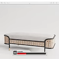 New Chinese Style Bed End Stool 3d model
