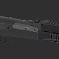 Modern Tactical Rifle With Detailed Barrel Rail Grip And Metal Components