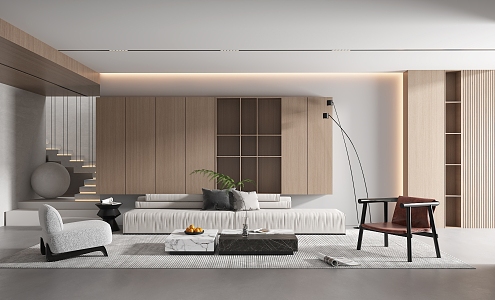 modern living room 3d model