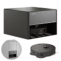 Smart Machine DEEBOT Robotic Vacuum Cleaner with Black Docking Station and Modern Design